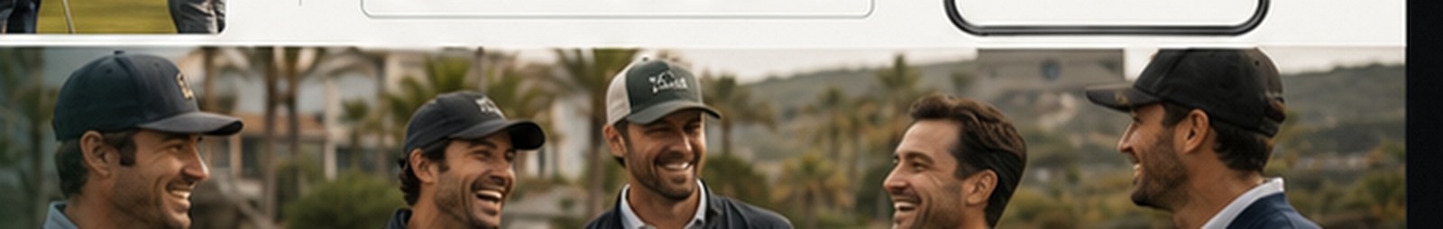 A visiting golf group arriving at a club