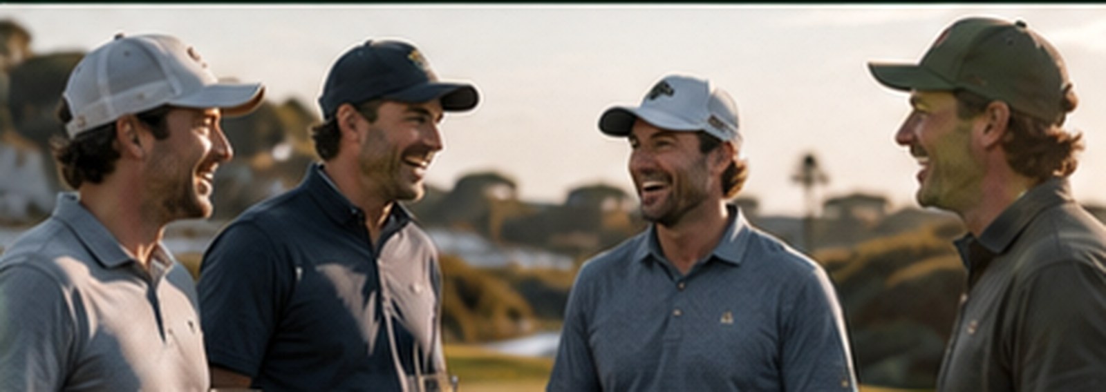 Golfers enjoying a round together with the No Shanks app